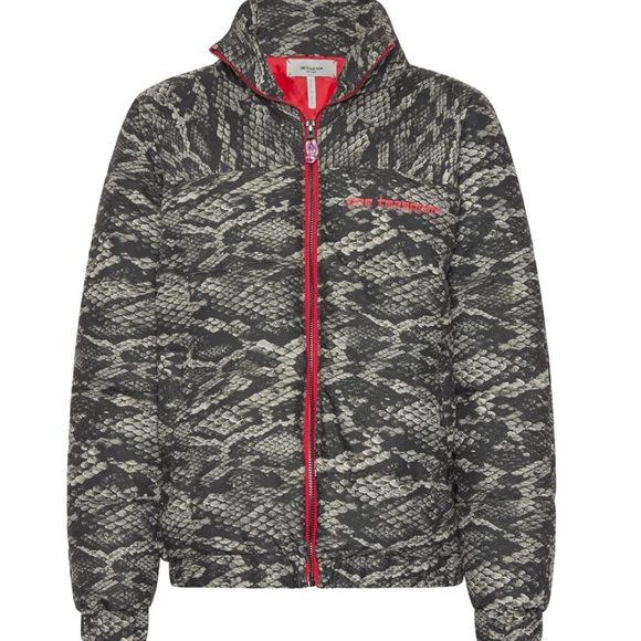 One Teaspoon Snake Print Puffer Jacket Size Large Oversized - Picture 3 of 10